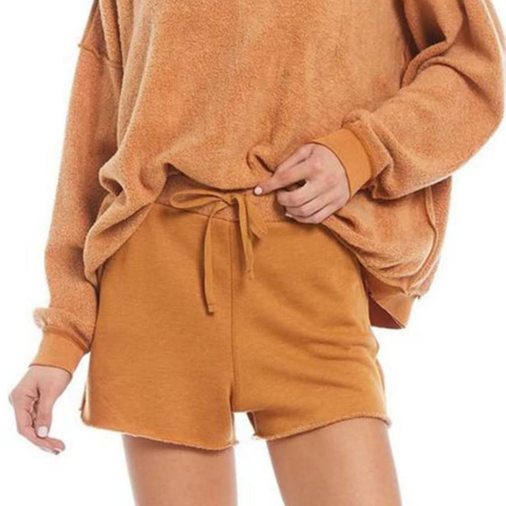 Free People Kelly Cognac Lounge Sweat Shorts. NWOT. Size XS - Picture 4 of 9